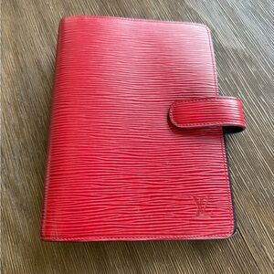 Louis Vuitton red Epi Agenda EUC -SP0975